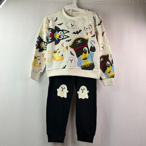 Bluey Halloween Outfit Set 4T Toddler Sweatshirt Pants Ghost Pirate NWT Cute